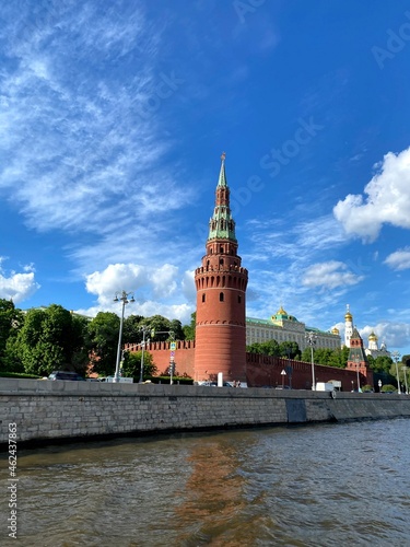 Kind to the Moscow Kremlin, Grand Kremlin Palace, Cathedrals and quay Moskva River © Malvina