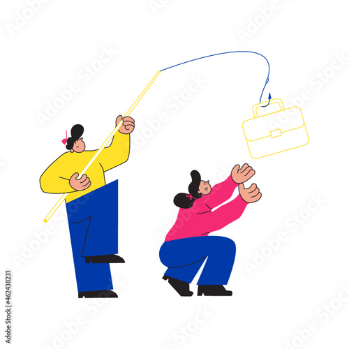 Man and female finding solution