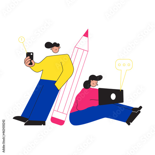 Colleague working together
