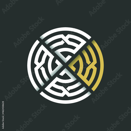 Arabic Calligraphy of the Name of God (Allah) in Circle Shape