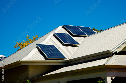 Residential Solar Panels on a House photo