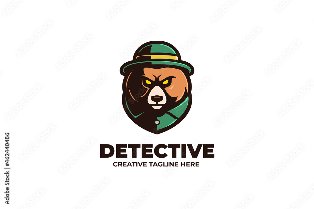 Detective Gopher Mascot Character Logo Detective Gopher Mascot Character Logo