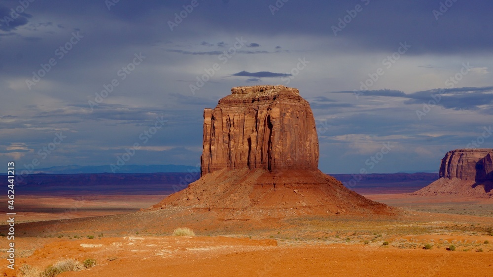 Monument Vally, Merrick at sunset.
Monument Valley on the American Indian Reservation near Utah and Arizona in the western United States.
Merrick Butte in the sunset.