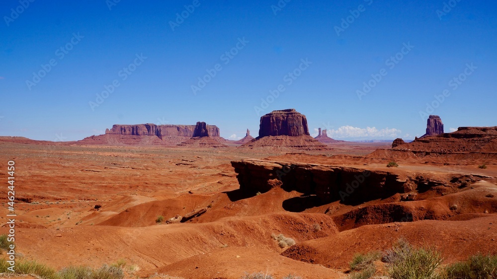 Monument Vally,John Ford Point.
Monument Valley on the American Indian Reservation near Utah and Arizona in the western United States.
The view from John Ford Point.