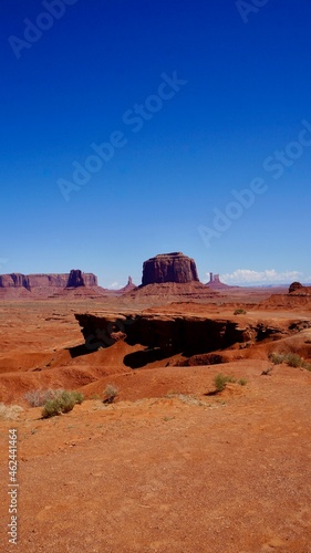Monument Vally,John Ford Point. Monument Valley on the American Indian Reservation near Utah and Arizona in the western United States. The view from John Ford Point.