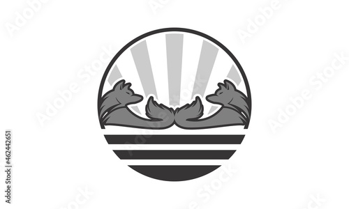 Wolf symbol logo design