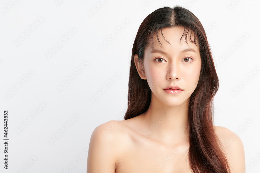Beautiful young asian woman with clean fresh skin on white background, Face care, Facial treatment, Cosmetology, beauty and spa, Asian women portrait. Beautiful young asian woman with clean fresh skin on white background, Face care, Facial treatment, Cosmetology, beauty and spa, Asian women portrait.
