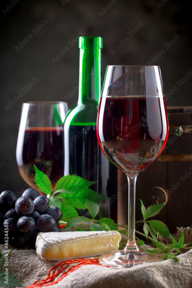 wine, glass, food, cheese, alcohol, drink, red, white, dinner, bottle, meal, grapes, gourmet, table, lunch, bread, beverage, restaurant, fruit, plate, red wine, snack, celebration, isolated, fresh