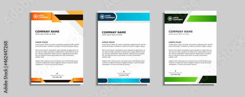 modern corporate letterhead template design photo