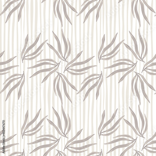 Geometric tropical leaves semless pattern. © smth.design