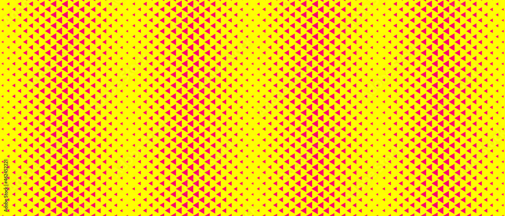 Bright Color Triangle Halftone Pattern Background. Cool Triangular Pop Art Texture Vector Design. Bright Color Triangle Halftone Pattern Background. Cool Triangular Pop Art Texture Vector Design.