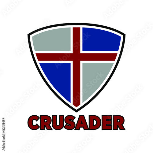 Illustration Vector Graphic of Shield Crusader design