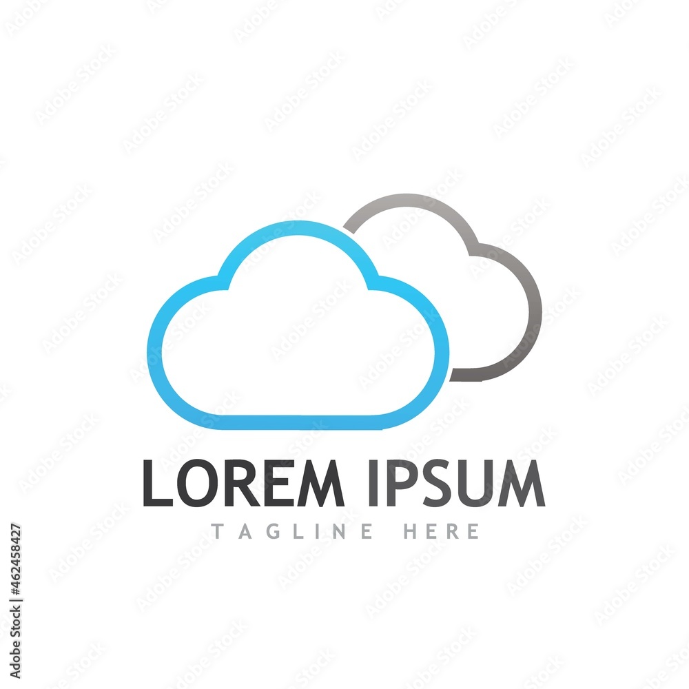 Cloud template vector Cloud template vector