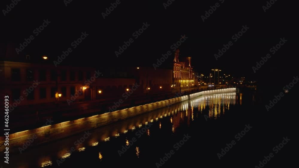 Wrocław, a city in Poland at night. The night landscape of the city and the streets of Wrocław. Wrocław, a city in Poland at night. The night landscape of the city and the streets of Wrocław.