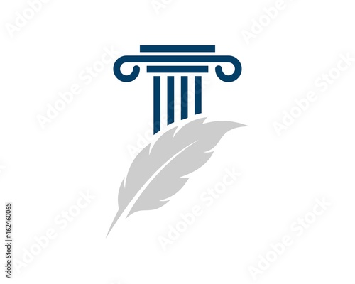 Modern lap pillars with feather writer