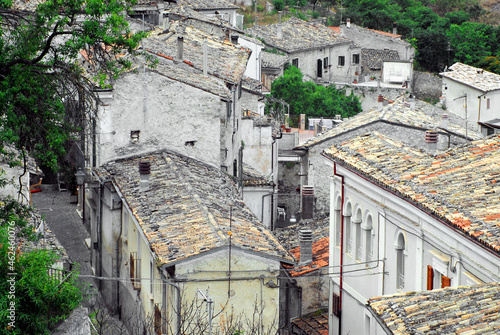 Italy- Overview of the Village of Bominaco in Abruzzo photo