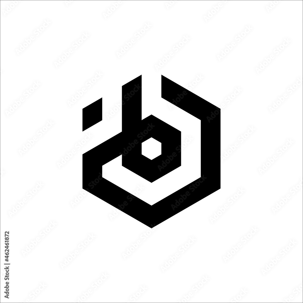 letter b hexagon in black color logo letter b hexagon in black color logo