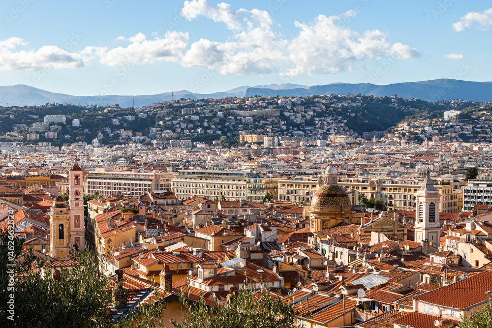 Fototapeta premium the city of Nice seen from Mont Boron