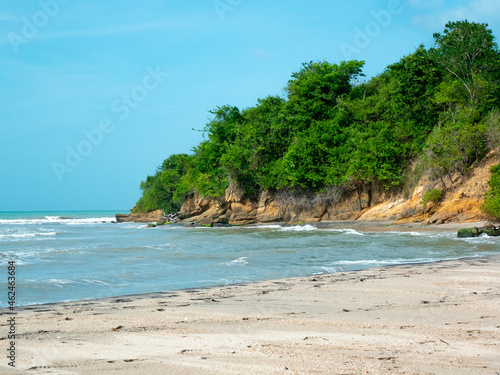 San Salvador River, Surrounded by Vegetation, Connects with the Sea in Palomino, La Guajira, Colombia