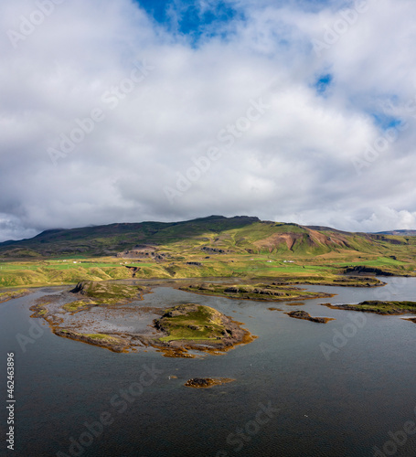 Small islands in Króksfjörður bay in west Iceland. photo