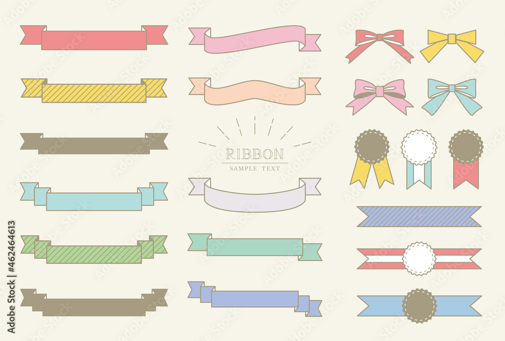 帯リボン イラスト素材 Vector Eps Stock Vector Adobe Stock