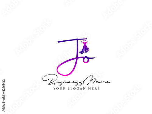 Letter JO Logo, Creative jo j o Fashion Clothing Brand, Apparel Logo For Luxury Fashion Shop