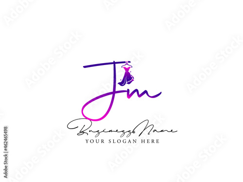 Letter JM Logo, Creative jm j m Fashion Clothing Brand, Apparel Logo For Luxury Fashion Shop