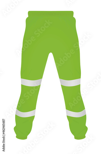Long reflective pants. vector illustration