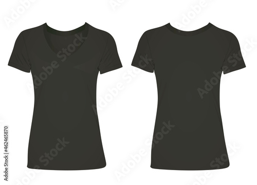 Black women t shirt. vector illustration