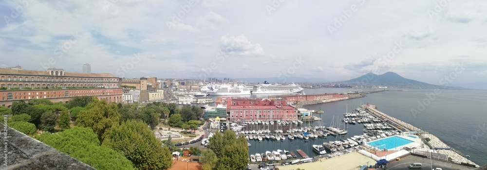 Obraz premium Napoli, Vulcano, Vesuvio, Mare, Spiaggia, Costa, Oceano, Paesaggio, Natura, Marina d'Arechi