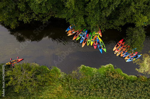 river kayaking on a summer day