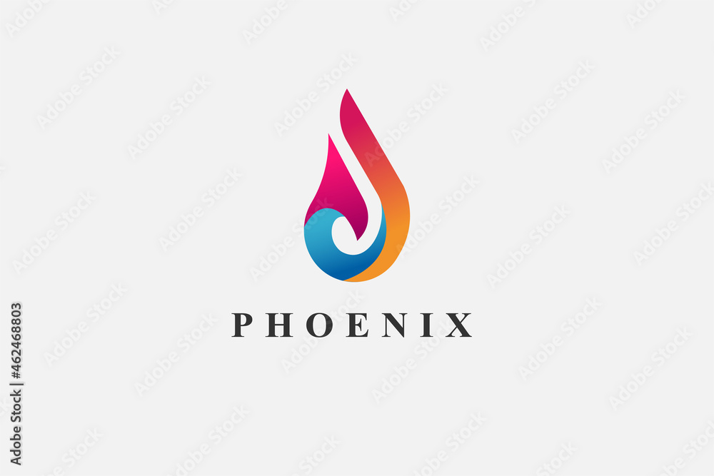 Luxury phoenix bird abstract logo design vector template, usable colorful flat logo design template for business, corporate identity, web icon and app logo design concept Luxury phoenix bird abstract logo design vector template, usable colorful flat logo design template for business, corporate identity, web icon and app logo design concept