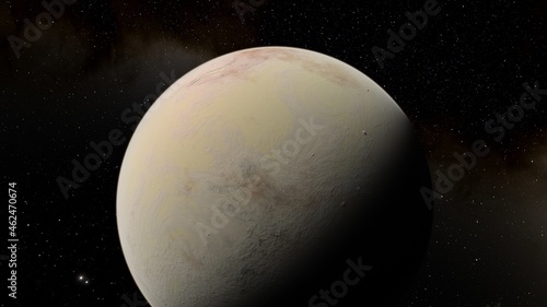 Abstract planets and space background 3d illustration © ANDREI