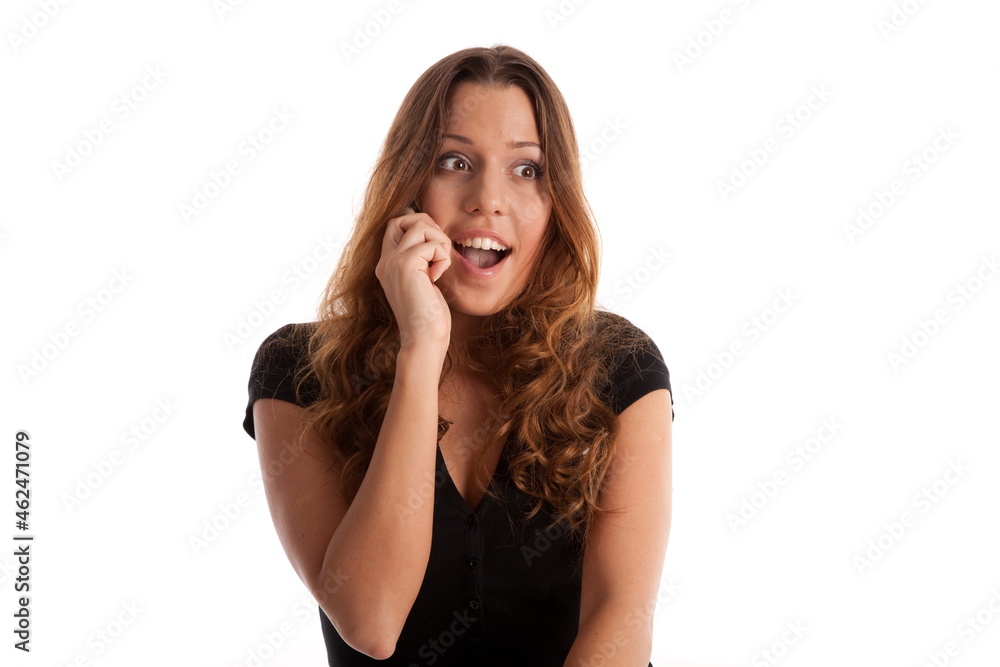 Fototapeta premium Good news over the phone