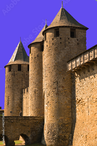 Tours des remparts de Carcassonne, France