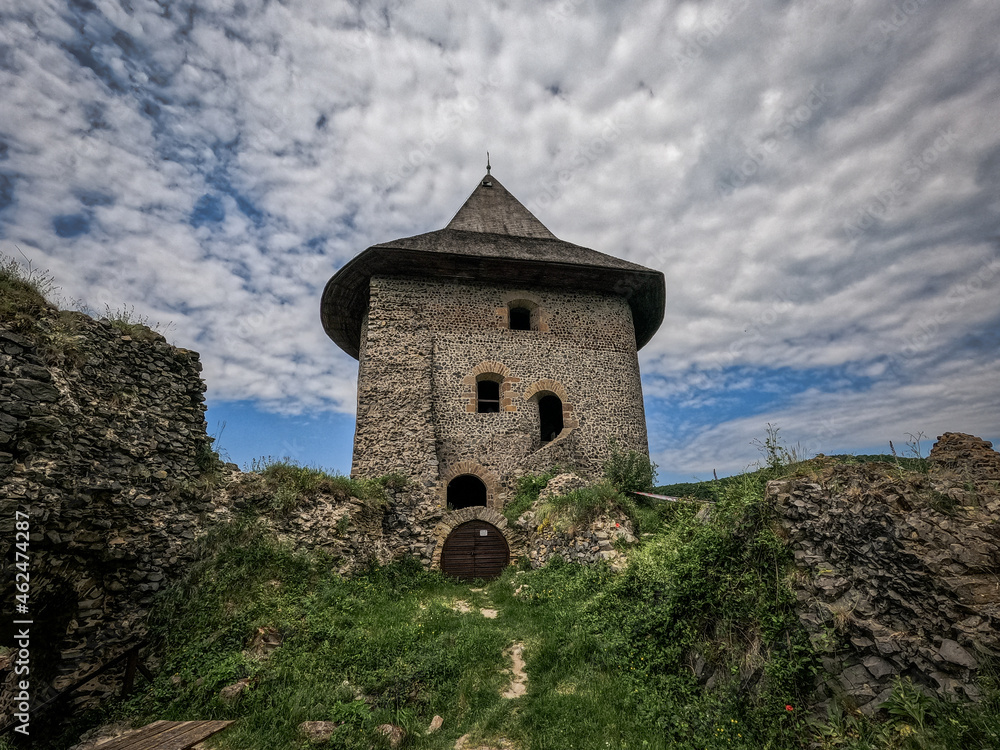 A view of Somoska Castle in the village of Siatorska Bukovinka in Slovakia A view of Somoska Castle in the village of Siatorska Bukovinka in Slovakia