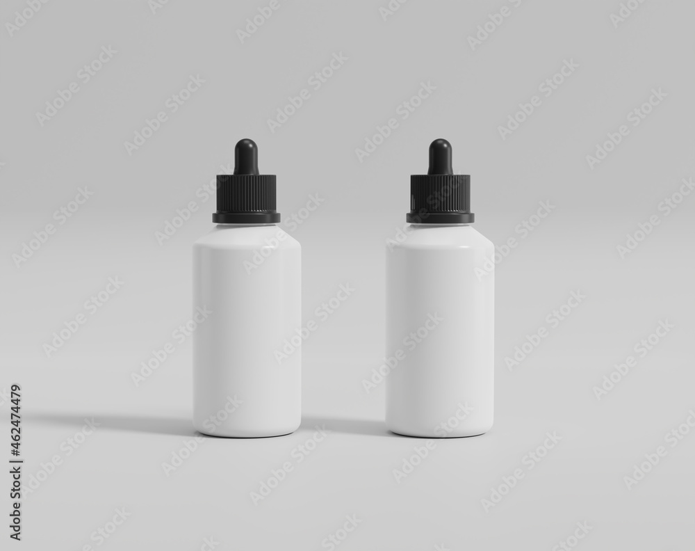 Realistic white plastic bottle, madicine glass bottle Realistic white plastic bottle, madicine glass bottle