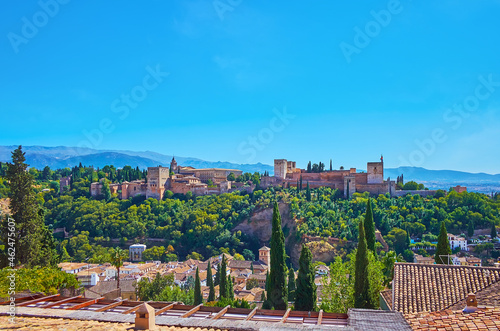 Granada panorama with Alhambra, Spain