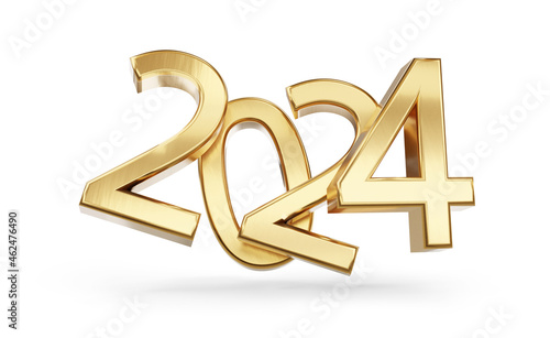 2024 symbol bold golden let...