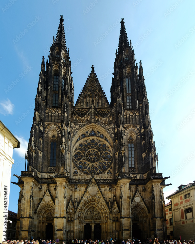 Prague, Czech Republic, August 9, 2018 - St. Vitus Cathedral in the Castle