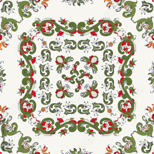 Rosemaling vector pattern 19