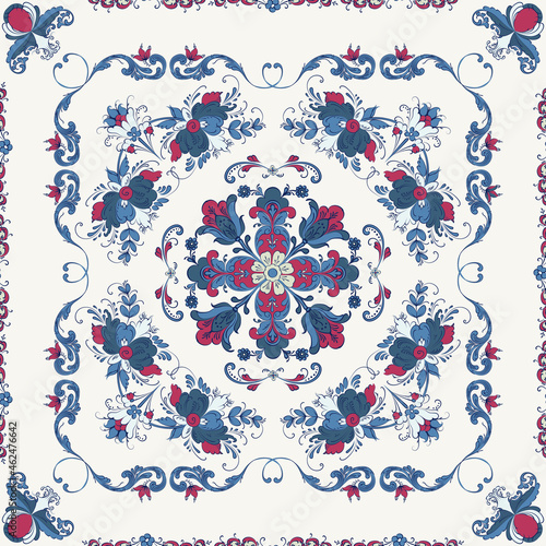 Rosemaling vector pattern 22