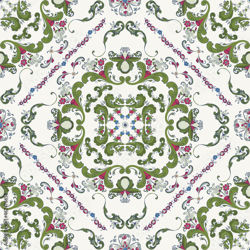 Rosemaling vector pattern 23