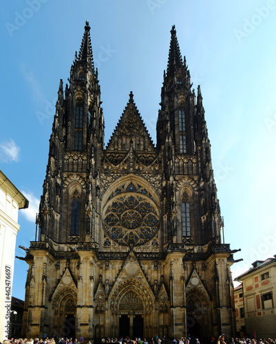 Prague, Czech Republic, August 9, 2018 - St. Vitus Cathedral in the Castle
