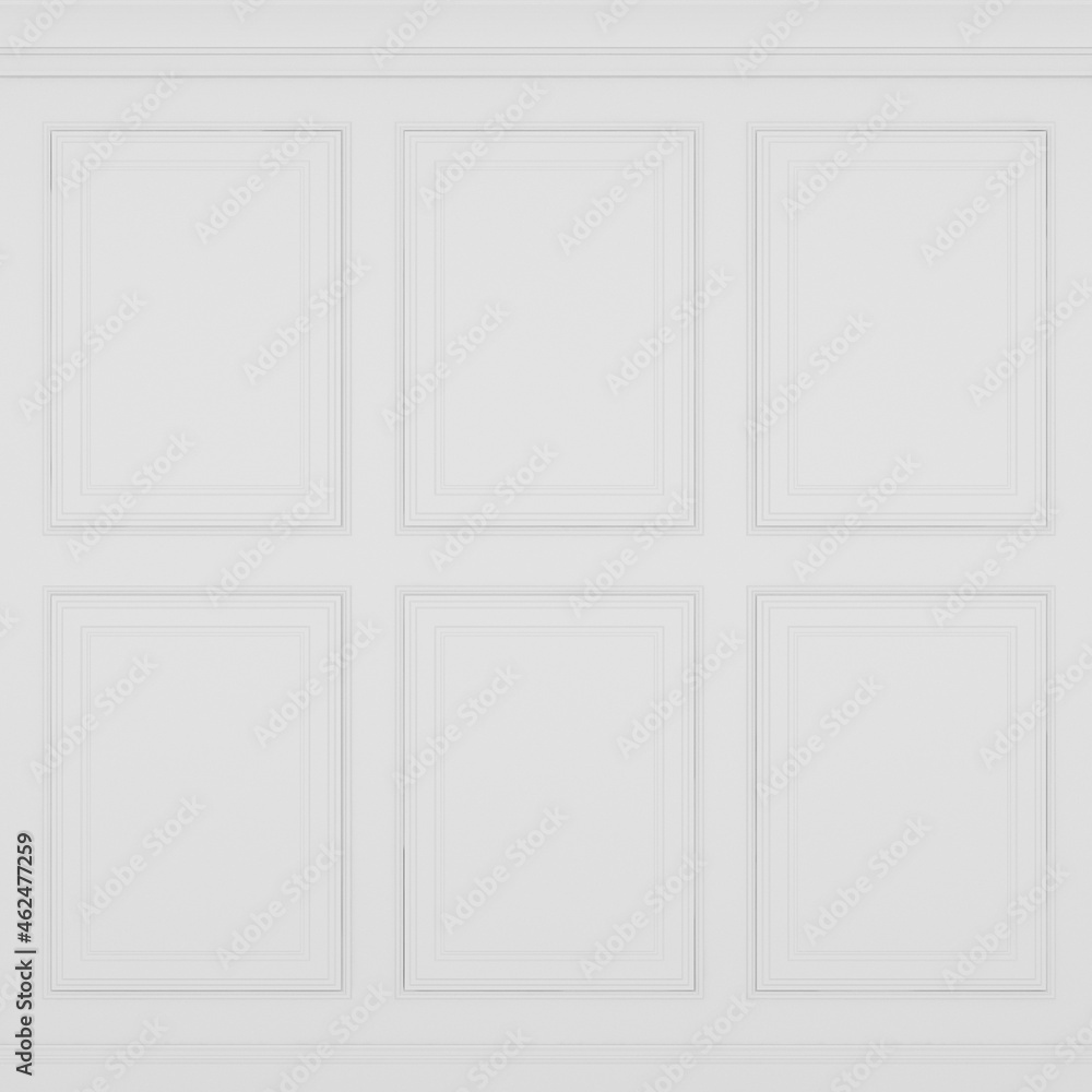 classic white wall ,3d render classic white wall ,3d render