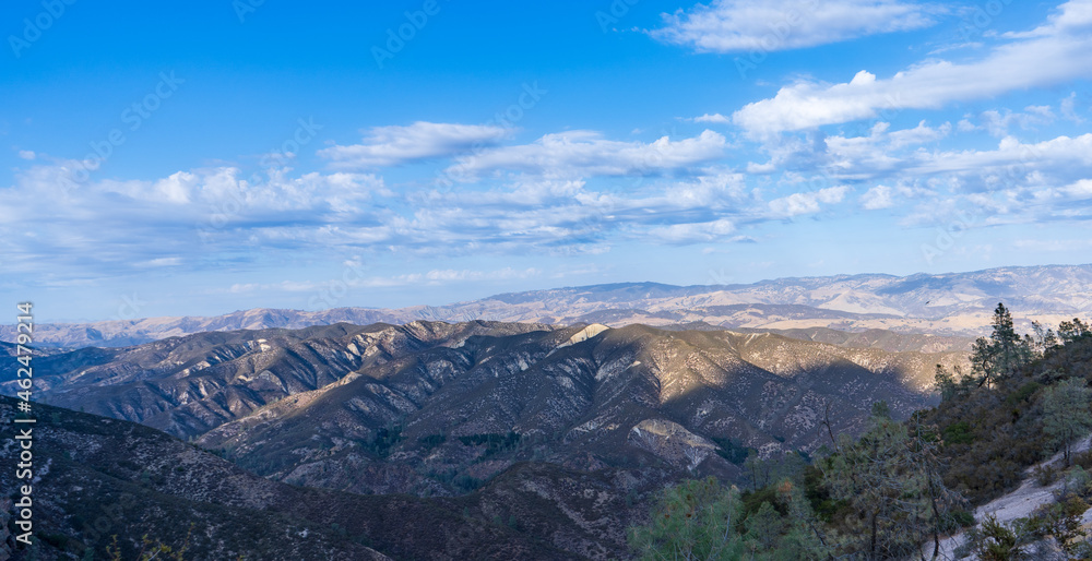 Fototapeta premium Pinnacles National Park, summer hike, beautiful rocks and landscape views of the valley