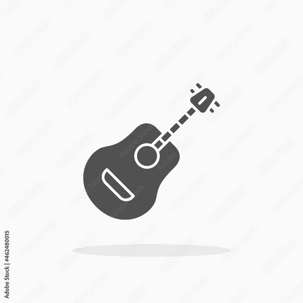 Guitar icon. Glyph or Solid style. Vector illustration. Enjoy this icon for your project. Guitar icon. Glyph or Solid style. Vector illustration. Enjoy this icon for your project.