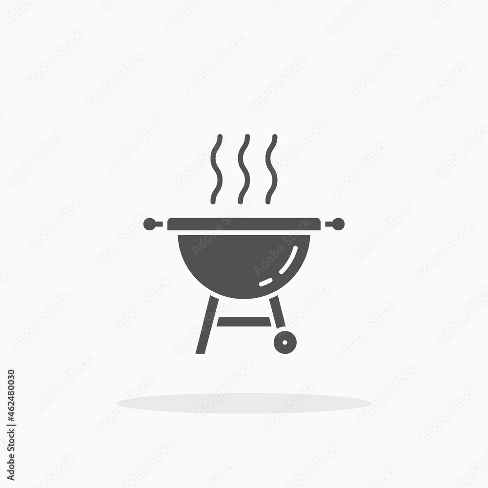 Grill icon. Glyph or Solid style. Vector illustration. Enjoy this icon for your project. Grill icon. Glyph or Solid style. Vector illustration. Enjoy this icon for your project.