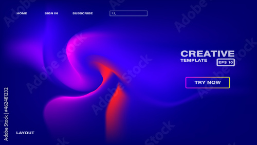 Abstract futuristic background gradient design. Website landing page, homepage template. Vector eps 10