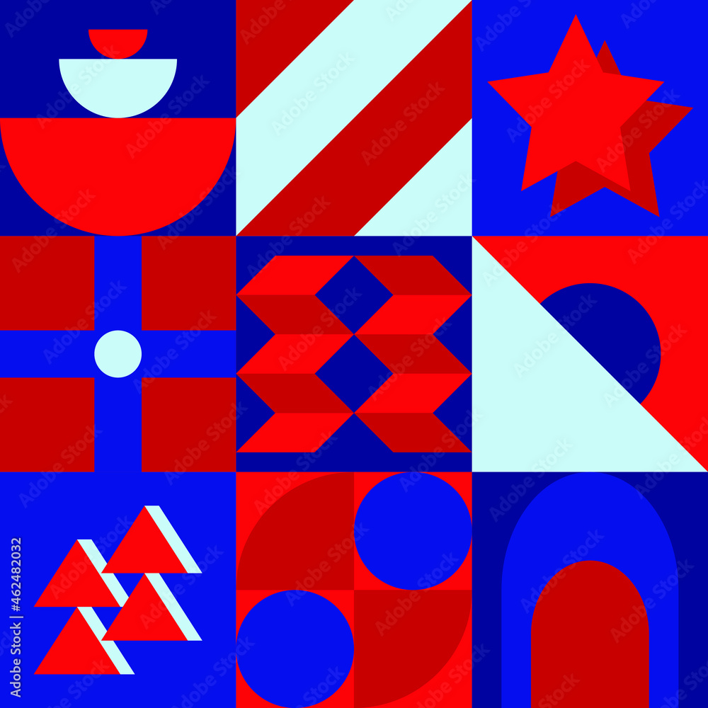 simple funky colorful geometric pattern design. fun seamless illustration for backgrounds and wallpaper. flat shapes composition pattern. simple funky colorful geometric pattern design. fun seamless illustration for backgrounds and wallpaper. flat shapes composition pattern.